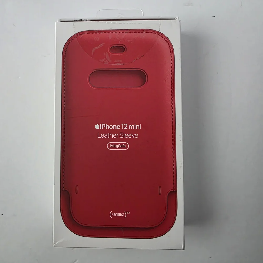 Apple iPhone 12 Mini Leather Sleeve - Red MagSafe